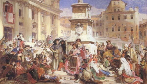 John Frederick Lewis Easter Day at Rome (mk46) oil painting picture
